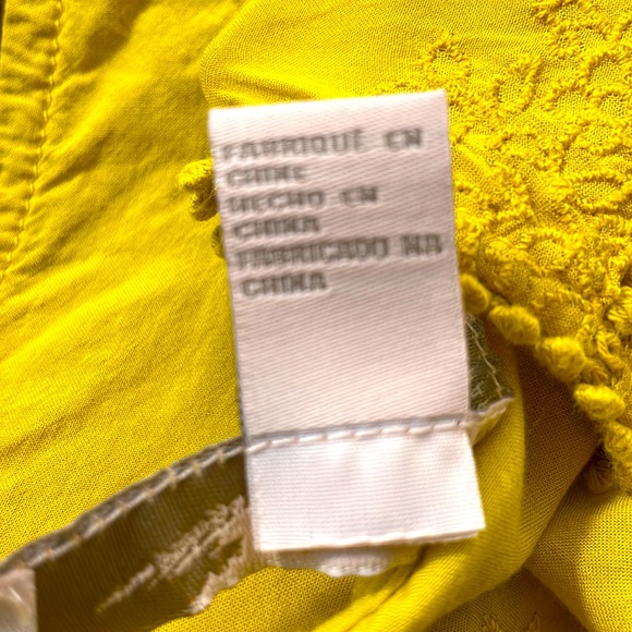 Forever 21 Contemporary Yellow Gold Ruffle Flounce Top, L 8/10 - Picture 9 of 11